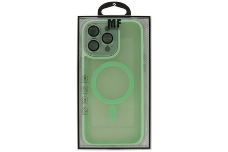 BAOHU Hoesje Geschikt voor de iPhone 16 Pro Max - Mat-Transparent met Camera Beschermer Magnetic Case - Groen