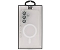 BAOHU Hoesje Geschikt voor de Samsung Galaxy S24 - S25 - Mat-Transparent met Camera Beschermer Magnetic Case - Wit