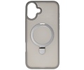 BAOHU Hoesje Geschikt voor de iPhone 16 Plus - Magnetic Mat-Transparent - Camera Beschermer met Staande Functie - Grijs