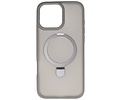 BAOHU Hoesje Geschikt voor de iPhone 16 Pro Max - Magnetic Mat-Transparent - Camera Beschermer met Staande Functie - Grijs