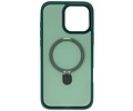 BAOHU Hoesje Geschikt voor de iPhone 16 Pro Max - Magnetic Mat-Transparent - Camera Beschermer met Staande Functie - Donker Groen