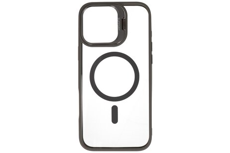BAOHU Hoesje Geschikt voor de iPhone 16 - Magnetic Transparent - Camera Beschermer met Staande Functie - Grijs