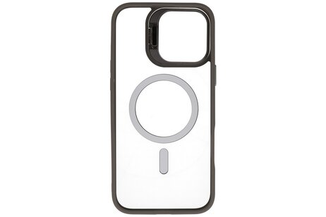 BAOHU Hoesje Geschikt voor de iPhone 16 Plus - Magnetic Transparent - Camera Beschermer met Staande Functie - Grijs