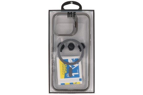 BAOHU Hoesje Geschikt voor de iPhone 16 Plus - Magnetic Transparent - Camera Beschermer met Staande Functie - Grijs