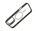 BAOHU Hoesje Geschikt voor de iPhone 16 Pro Max - Magnetic Transparent - Camera Beschermer met Staande Functie - Grijs