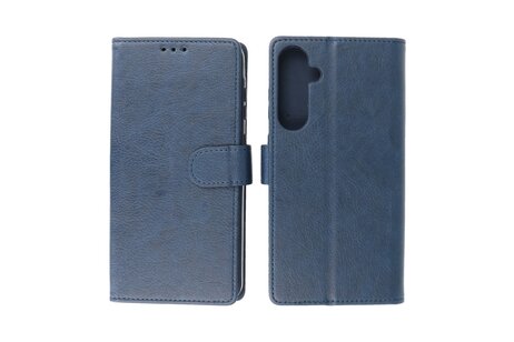 BAOHU Zakelijke Book Case Telefoonhoesje - Portemonnee Hoesje - Geschikt voor de Samsung Galaxy A55 - Navy