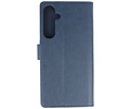 BAOHU Zakelijke Book Case Telefoonhoesje - Portemonnee Hoesje - Geschikt voor de Samsung Galaxy A55 - Navy