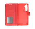 BAOHU Zakelijke Book Case Telefoonhoesje - Portemonnee Hoesje - Geschikt voor de Samsung Galaxy A55 - Rood