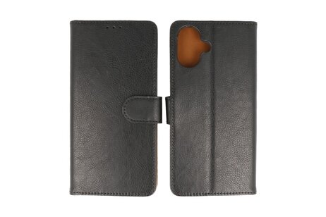 BAOHU Zakelijke Book Case Telefoonhoesje - Portemonnee Hoesje - Geschikt voor de iPhone 16 - Zwart