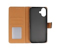 BAOHU Zakelijke Book Case Telefoonhoesje - Portemonnee Hoesje - Geschikt voor de iPhone 16 - Zwart
