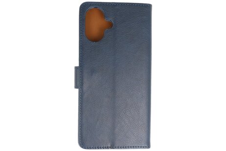 BAOHU Zakelijke Book Case Telefoonhoesje - Portemonnee Hoesje - Geschikt voor de iPhone 16 - Navy