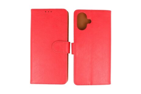 BAOHU Zakelijke Book Case Telefoonhoesje - Portemonnee Hoesje - Geschikt voor de iPhone 16 - Rood