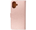BAOHU Zakelijke Book Case Telefoonhoesje - Portemonnee Hoesje - Geschikt voor de iPhone 16 - Rose Goud