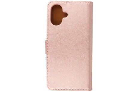 BAOHU Zakelijke Book Case Telefoonhoesje - Portemonnee Hoesje - Geschikt voor de iPhone 16 - Rose Goud