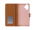 BAOHU Zakelijke Book Case Telefoonhoesje - Portemonnee Hoesje - Geschikt voor de iPhone 16 - Rose Goud