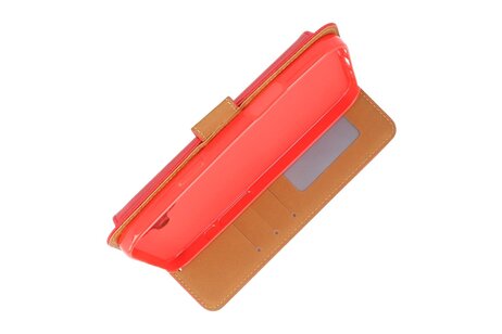 BAOHU Zakelijke Book Case Telefoonhoesje - Portemonnee Hoesje - Geschikt voor de iPhone 16 Plus - Rood