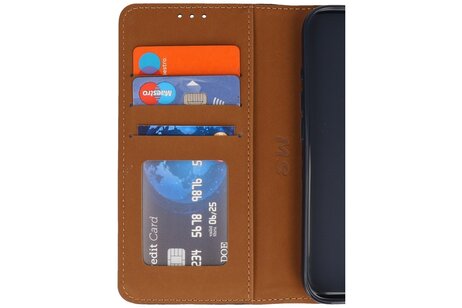 BAOHU Zakelijke Book Case Telefoonhoesje - Portemonnee Hoesje - Geschikt voor de iPhone 16 Pro - Navy