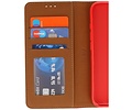 BAOHU Zakelijke Book Case Telefoonhoesje - Portemonnee Hoesje - Geschikt voor de iPhone 16 Pro - Rood