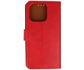 BAOHU Zakelijke Book Case Telefoonhoesje - Portemonnee Hoesje - Geschikt voor de iPhone 16 Pro - Rood