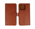 BAOHU Zakelijke Book Case Telefoonhoesje - Portemonnee Hoesje - Geschikt voor de iPhone 16 Pro - Bruin