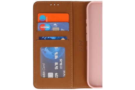 BAOHU Zakelijke Book Case Telefoonhoesje - Portemonnee Hoesje - Geschikt voor de iPhone 16 Pro - Rose Goud