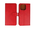 BAOHU Zakelijke Book Case Telefoonhoesje - Portemonnee Hoesje - Geschikt voor de iPhone 16 Pro Max - Rood