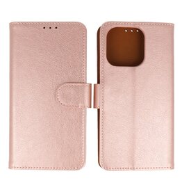 BAOHU iPhone 16 Pro Max Hoesje Book Case Telefoonhoesje Rose Goud