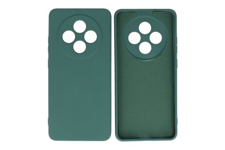 BAOHU Hoesje Geschikt voor de OPPO Reno 12F 5G - Fashion Backcover Hoesje - Colorful Telefoonhoesje - Donker Groen