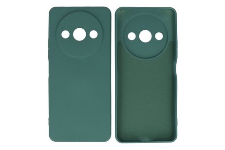 BAOHU Hoesje Geschikt voor de Xiaomi Redmi A3 - Fashion Backcover Hoesje - Colorful Telefoonhoesje - Donker Groen