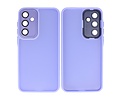 BAOHU Hoesje Geschikt voor de Samsung Galaxy A35 - Mat-Transparent met Camera Beschermer Case - Paars