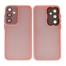 BAOHU Mat-Transparent met Camera Beschermer Case voor Samsung Galaxy A55 Roze