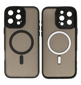 BAOHU Mat-Transparent met Camera Beschermer Magsafe Case voor iPhone 14 Pro Zwart