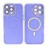 BAOHU Mat-Transparent met Camera Beschermer Magsafe Case voor iPhone 14 Pro Paars