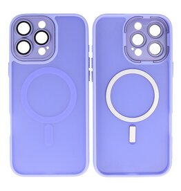 BAOHU Mat-Transparent met Camera Beschermer Magsafe Case voor iPhone 15 Pro Paars