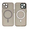 BAOHU Mat-Transparent met Camera Beschermer Magsafe Case voor iPhone 15 Plus Grijs