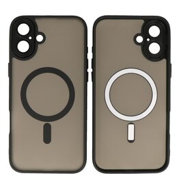 BAOHU Mat-Transparent met Camera Beschermer Magsafe Case voor iPhone 16 Zwart