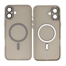 BAOHU Mat-Transparent met Camera Beschermer Magsafe Case voor iPhone 16 Plus Grijs