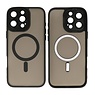 BAOHU Mat-Transparent met Camera Beschermer Magsafe Case voor iPhone 16 Pro Max Zwart