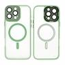 BAOHU Mat-Transparent met Camera Beschermer Magsafe Case voor iPhone 16 Pro Max Groen