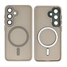 BAOHU Mat-Transparent met Camera Beschermer Magsafe Case voor Samsung Galaxy S24 - S25 Grijs