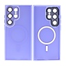 BAOHU Mat-Transparent met Camera Beschermer Magsafe Case voor Samsung Galaxy S24 Ultra Paars