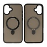 BAOHU Magsafe Mat Transparant - Camera Beschermer Case met Staande Functie voor iPhone 16 Zwart