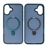 BAOHU Magsafe Mat Transparant - Camera Beschermer Case met Staande Functie voor iPhone 16 Blauw