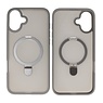 BAOHU Magsafe Mat Transparant - Camera Beschermer Case met Staande Functie voor iPhone 16 Plus Grijs