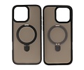 BAOHU Hoesje Geschikt voor de iPhone 16 Pro Max - Magnetic Mat-Transparent - Camera Beschermer met Staande Functie - Zwart