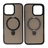 BAOHU Magsafe Mat Transparant - Camera Beschermer Case met Staande Functie voor iPhone 16 Pro Max Zwart