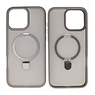 BAOHU Magsafe Mat Transparant - Camera Beschermer Case met Staande Functie voor iPhone 16 Pro Max Grijs