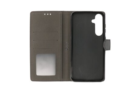 BAOHU Zakelijke Book Case Telefoonhoesje - Portemonnee Hoesje - Geschikt voor de Samsung Galaxy A15 - Zwart