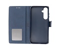 BAOHU Zakelijke Book Case Telefoonhoesje - Portemonnee Hoesje - Geschikt voor de Samsung Galaxy A15 - Navy