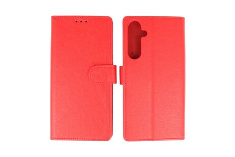 BAOHU Zakelijke Book Case Telefoonhoesje - Portemonnee Hoesje - Geschikt voor de Samsung Galaxy A15 - Rood